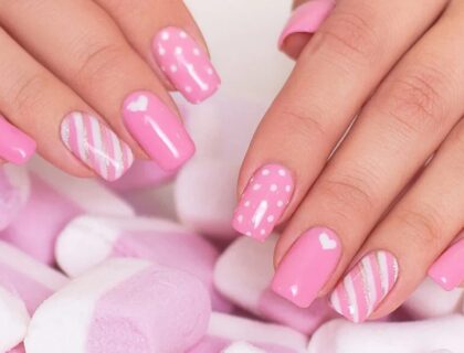 Stunning Pink and White Nail Designs