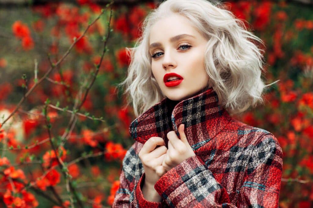Curly Bob Cut Blonde