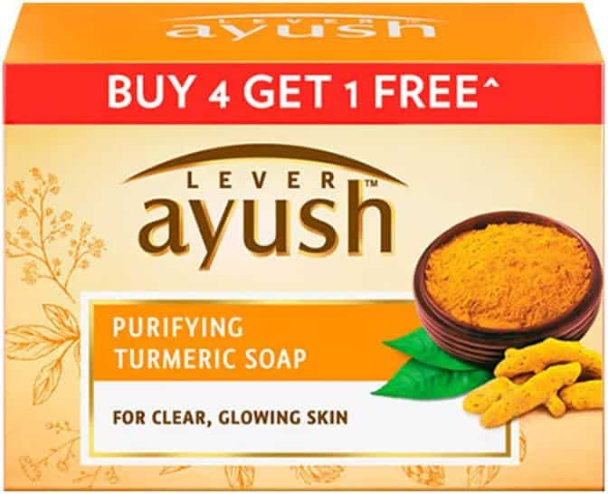 Lever Ayush Purifying Turmeric Aloe Vera Soap