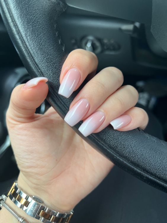 Baby Pink Ombre Nail Designs