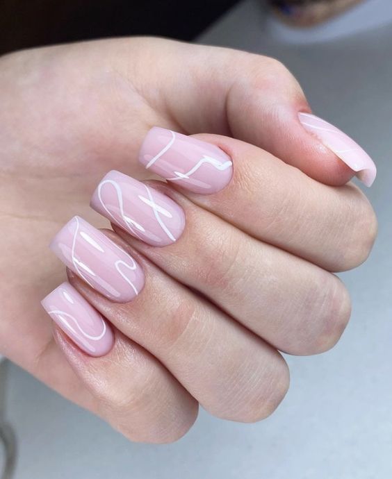 Ombre Nails with a Geometric Accent