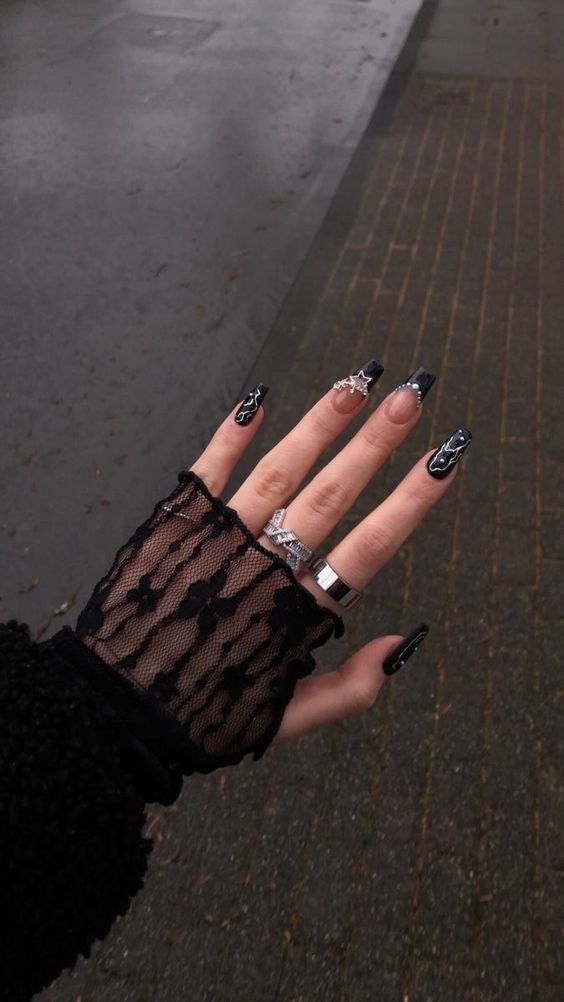 Halloween French Tip Nail Designs