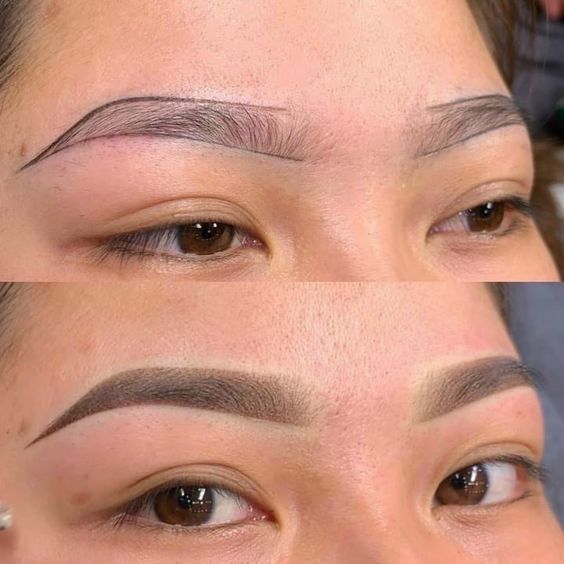 Process of Ombre Powder Brows