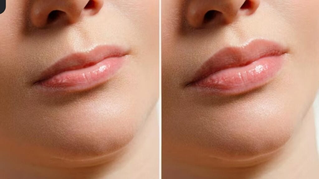 Small Lips 1 Syringe of Juvederm Before and After