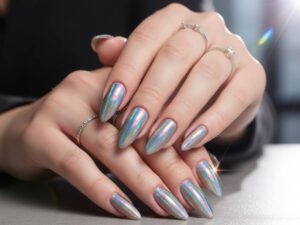 Holographic Gel Nails