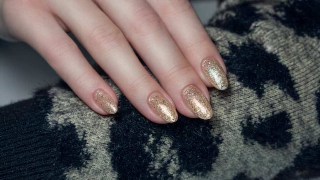 Champagne Shimmer Nails
